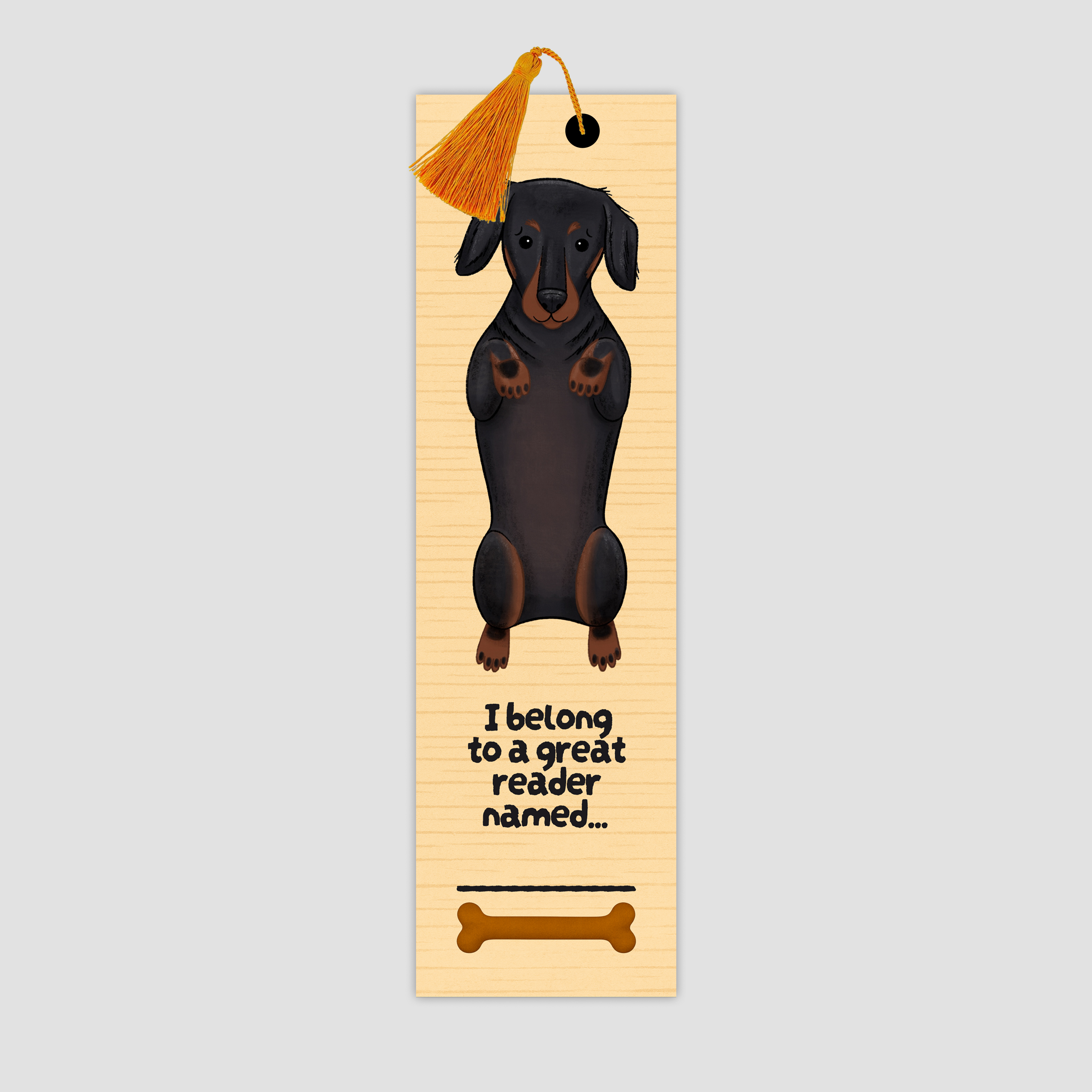Personalised Dachshund Bookmark for Children