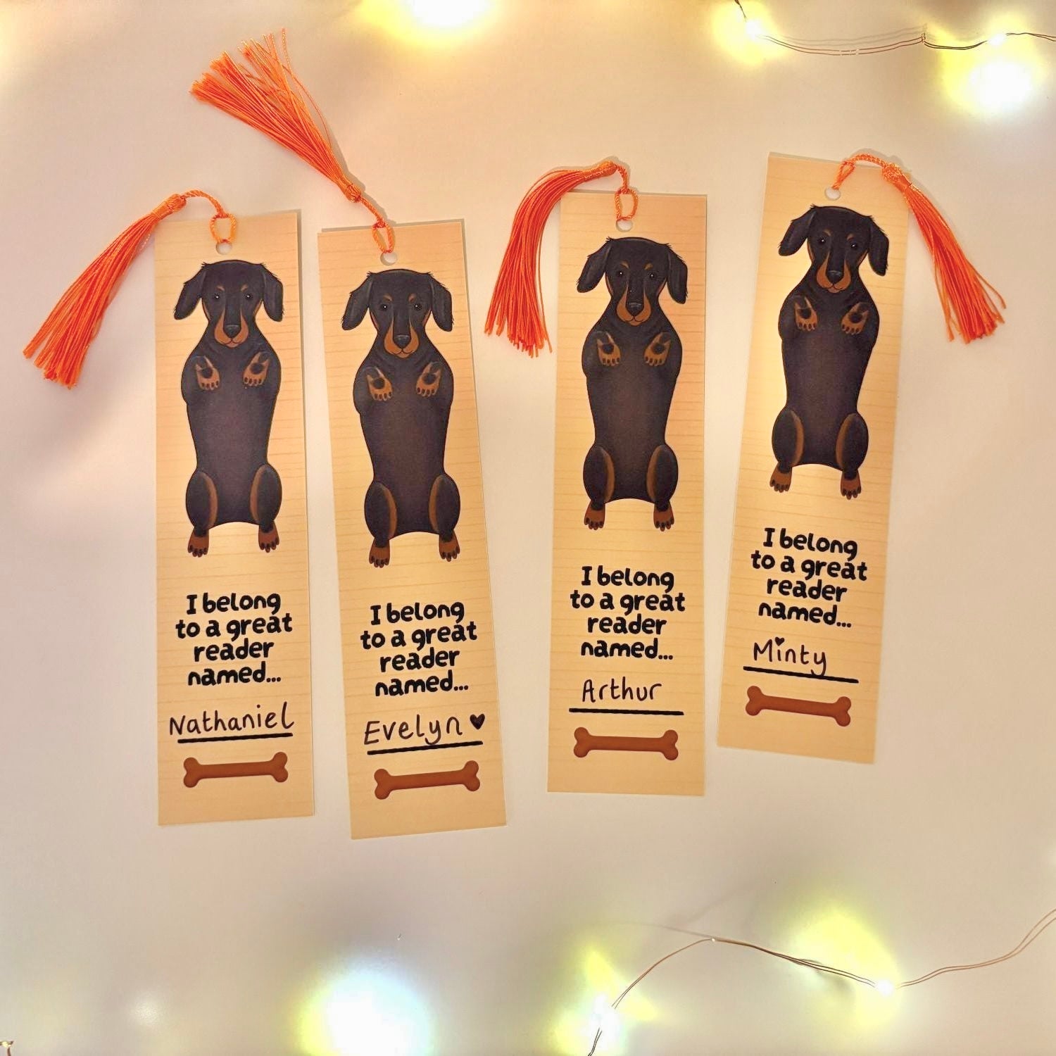 Personalised Dachshund Bookmark for Children
